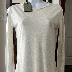 All Saints Women's Shimmer Tee Shirt Small Lightweight Long Sleeve Top NWT (A1)